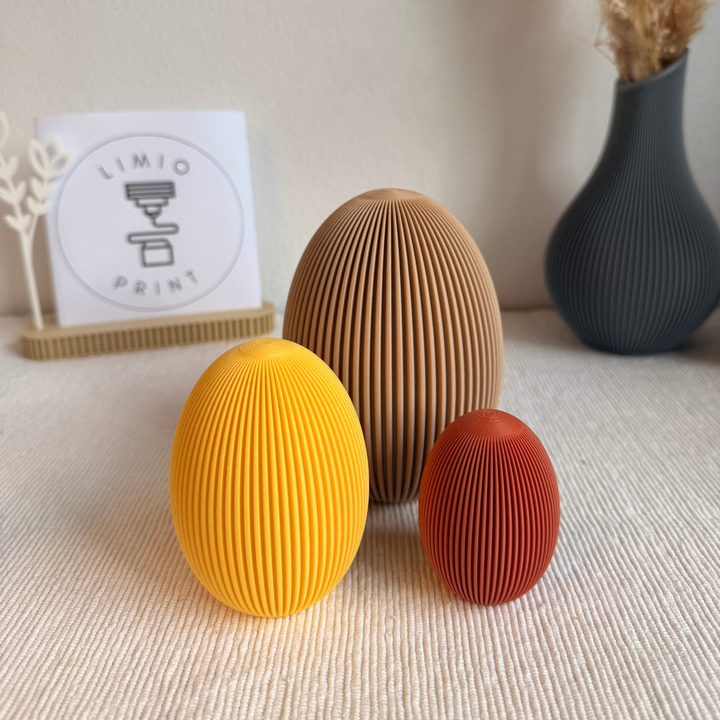 Ostereier gerippt 3er Set
